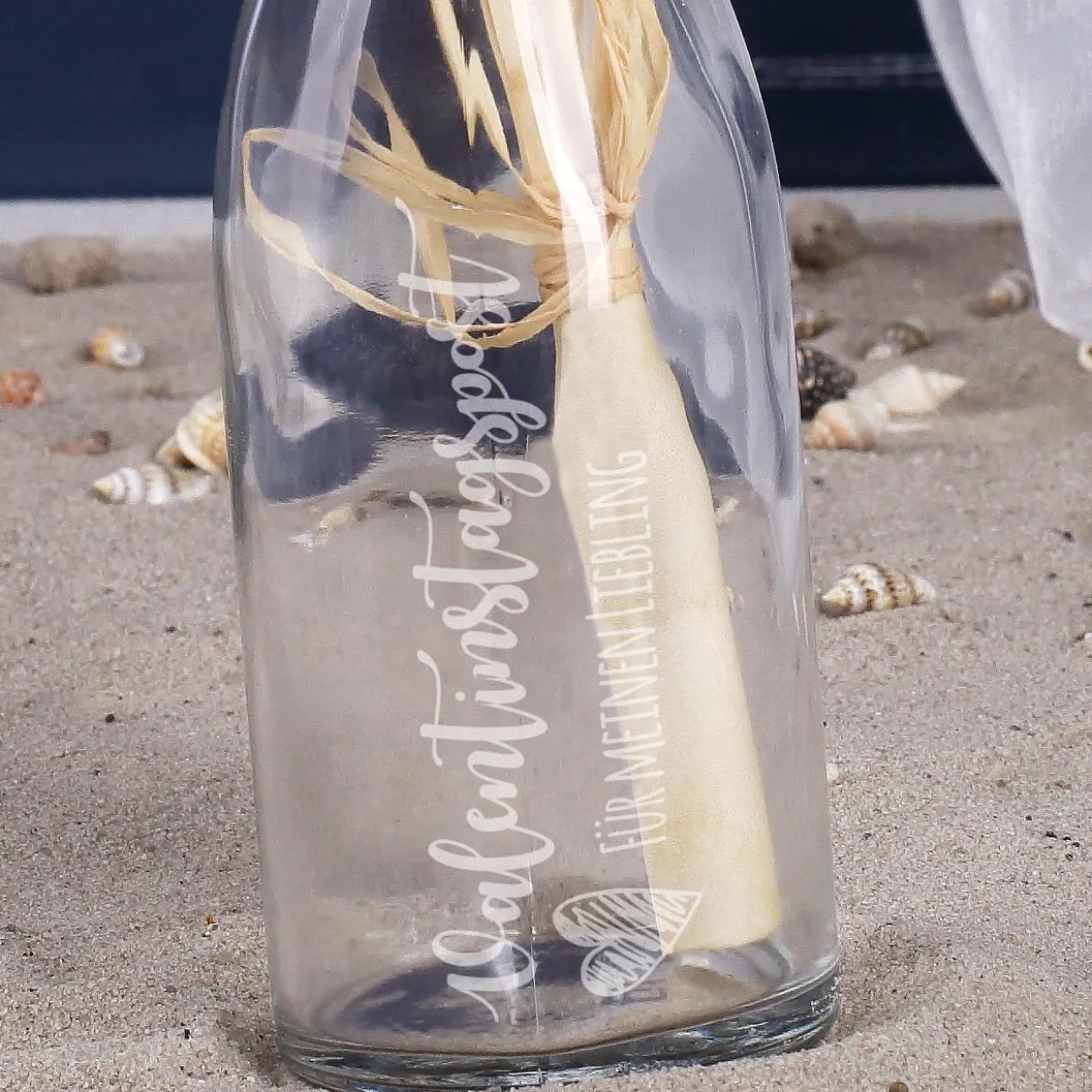 Valentinstagspost aus der kleinen Flasche | Romantische Geschenkidee als Flaschenpost