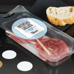 Vatertagssnack Mini Salamiherzen oder Lollies mit Name auf dem Etikett