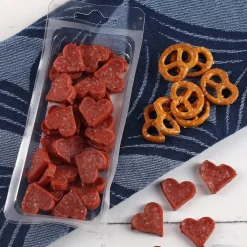 Vatertagssnack Mini Salamiherzen oder Lollies mit Name auf dem Etikett