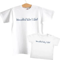 Vater und Sohn T-Shirts mit Ihrem Wunschtext bedruckt