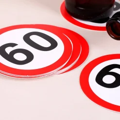 Verkehrszeichen Bierdeckel zum 60. Geburtstag