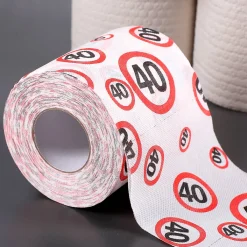 Verkehrszeichen Klopapier zum 40. Geburtstag