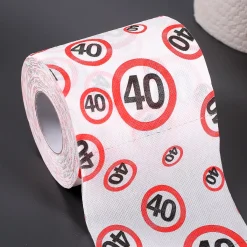 Verkehrszeichen Klopapier zum 40. Geburtstag
