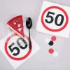 Verkehrszeichen-Servietten zum 50. Geburtstag