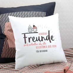 Verrückte Freunde - Kissen mit Wunschtext