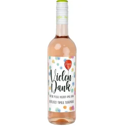 Vielen Dank - Biorebe Wein mit Name und persönlichem Text | Bienenfreundlich & Nachhaltig