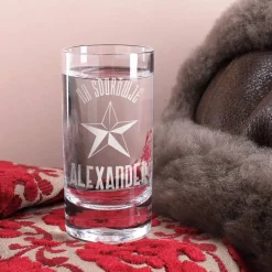 Vodka Smirnoff mit graviertem Vodkaglas in bedruckter Geschenkverpackung