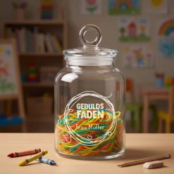 Vorratsglas 'Geduldsfaden' mit Name graviert | Geschenk für Lehrer, Erzieher & Menschen mit Geduld
