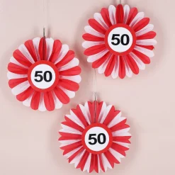 Waben Deko Verkehrsschild 50