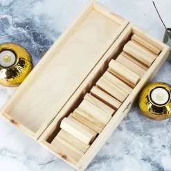 Wackelturm als Gästebuch zur Hochzeit mit persönlicher Holzbox