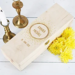 Wackelturm Gästebuch zur Hochzeit mit persönlicher Geschenkbox