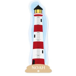 Wandtattoo Messlatte Leuchtturm mit Namensaufdruck für Kinderzimmer