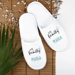 We are family - Frottee-Pantoffeln mit Ihrem Namen
