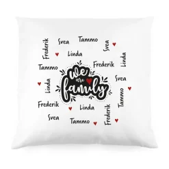 We are family - Kissen mit vier Namen