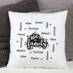 We are family - Kissen mit vier Namen
