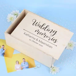Wedding Memories - Holzbox mit persönlichem Druck