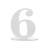 Weiße Dekozahl 6