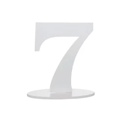 Weiße Dekozahl 7