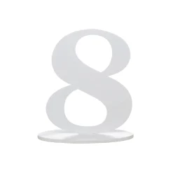 Weiße Dekozahl 8