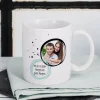 Weiße Keramiktasse mit Ihrem Foto und Wunschtext