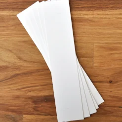 6 weiße Serviettenringe aus Pappe