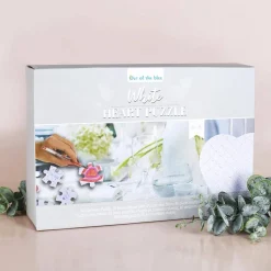 Weißes Herz-Puzzle