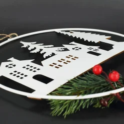 Weihnachten bei - personalisierte Türdekoration mit Name
