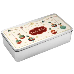Weihnachtliche Plätzchendose mit Name bedruckt