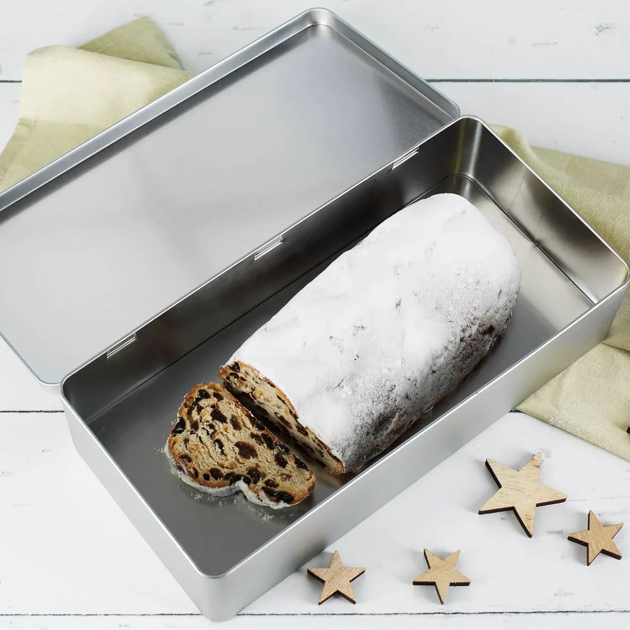 Weihnachtliche Plätzchendose mit Name bedruckt