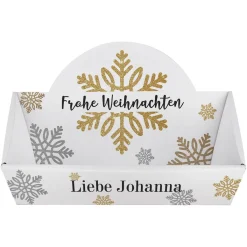 Weihnachtlicher Geschenkkorb aus Karton