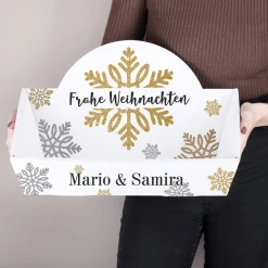 Weihnachtlicher Geschenkkorb aus Karton