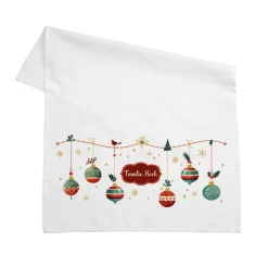 Weihnachtliches Geschirrtuch mit Name bedruckt