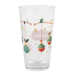 Weihnachtliches Trinkglas mit Name