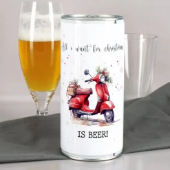 Weihnachts-Bier mit Ihrem Text & Santa's Fuhrpark