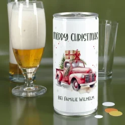 Weihnachts-Bier mit Ihrem Text & Santa's Fuhrpark