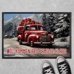 Weihnachts-Fußmatte mit Ihrem Text - verschiedene Motive zur Auswahl