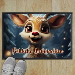 Weihnachts-Fußmatte mit Ihrem Text - verschiedene Motive zur Auswahl