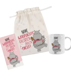 Weihnachtskalorien zählen nicht! - Geschenkset zu Weihnachten mit Tasse und Schoki