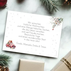 Weihnachtskarte mit Ihren Fotos und festlichem Pick-up
