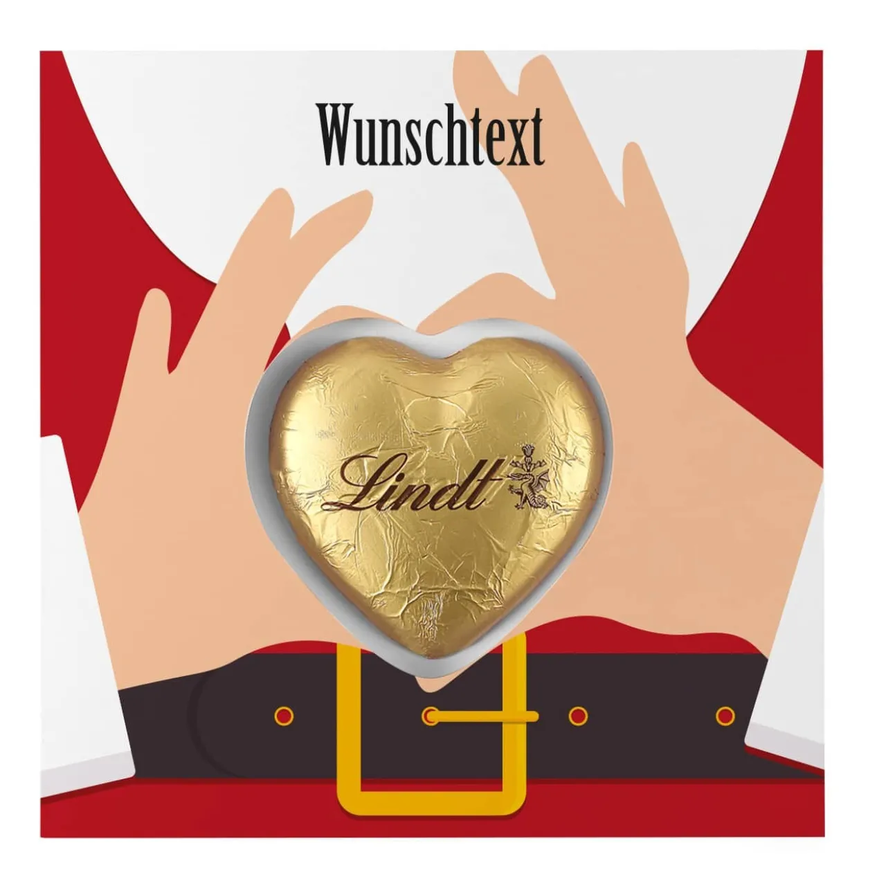 Weihnachtskarte mit leckerer Lindt Schokolade