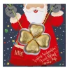 Weihnachtskarte mit Lindt Schokoladen-Kleeblatt und Name