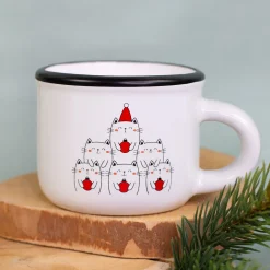 Weihnachtskerze in Dolomitetasse mit Motivauswahl