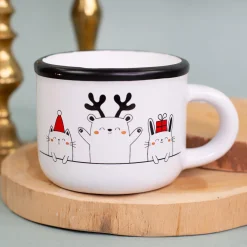 Weihnachtskerze in Dolomitetasse mit Motivauswahl