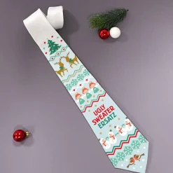 Weihnachts-Krawatte - Crazy Christmas - mit Ihrem Text, 3 Motive zur Auswahl