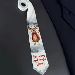 Weihnachts-Krawatte - Crazy Christmas - mit Ihrem Text, 3 Motive zur Auswahl