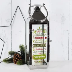 Weihnachtslaterne mit guten Wünschen zum Fest