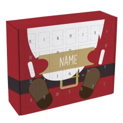 Weihnachtsmann-Adventskalender mit Ihrem Wunschnamen