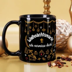 Weihnachtsmarkt-Tasse mit Ihrem Wunschtext