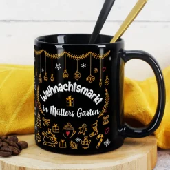 Weihnachtsmarkt-Tasse mit Ihrem Wunschtext