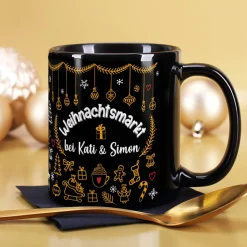 Weihnachtsmarkt-Tasse mit Ihrem Wunschtext